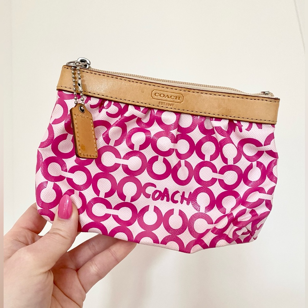 Authentic Barbie Pink Coach Wristlet With Leather Tag- Vintage Y2K